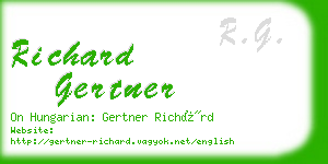 richard gertner business card